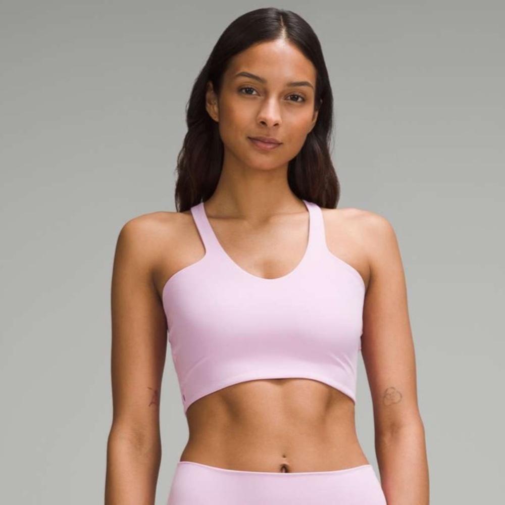Lululemon Bend This V and Racer Bra *Light Support, A-C Cups Pink - Picture 2 of 9